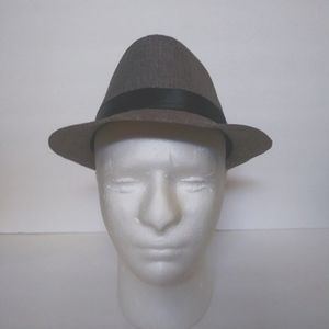 Gray and Black Fedora